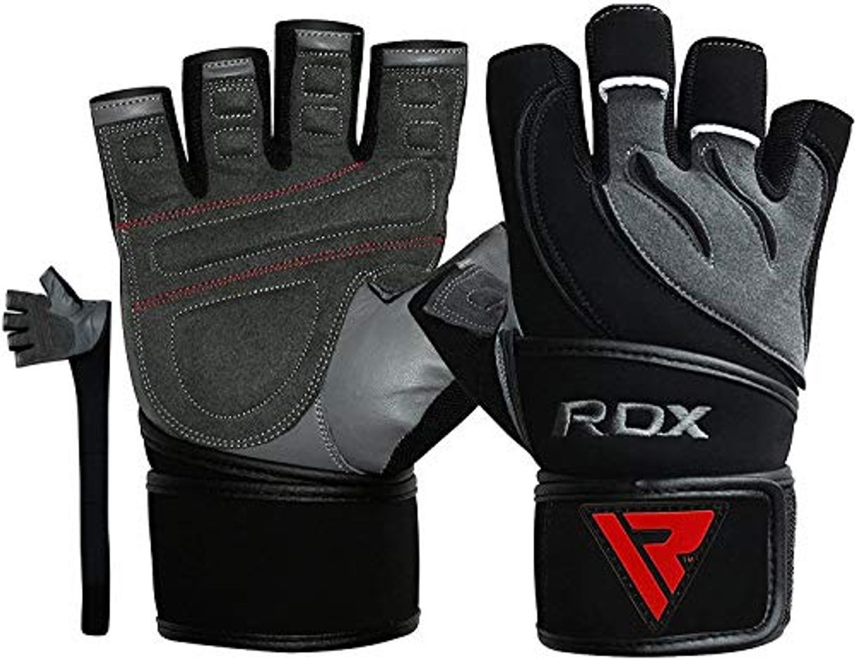 Fashion RDX WGL-L4G Fitness Crossfit Training Guantes Largos Handgelenkstütze Sporthandschuhe Rindsleder Pesas Workout