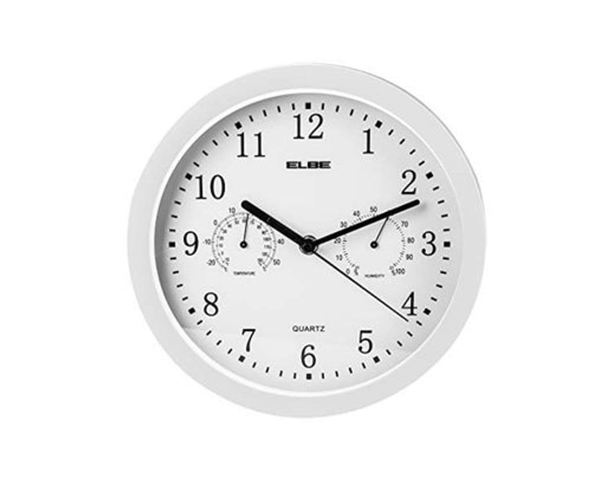 Elemento de la categoría hogar Elbe RP-2005-B Reloj de pared con termómetro e higrómetro