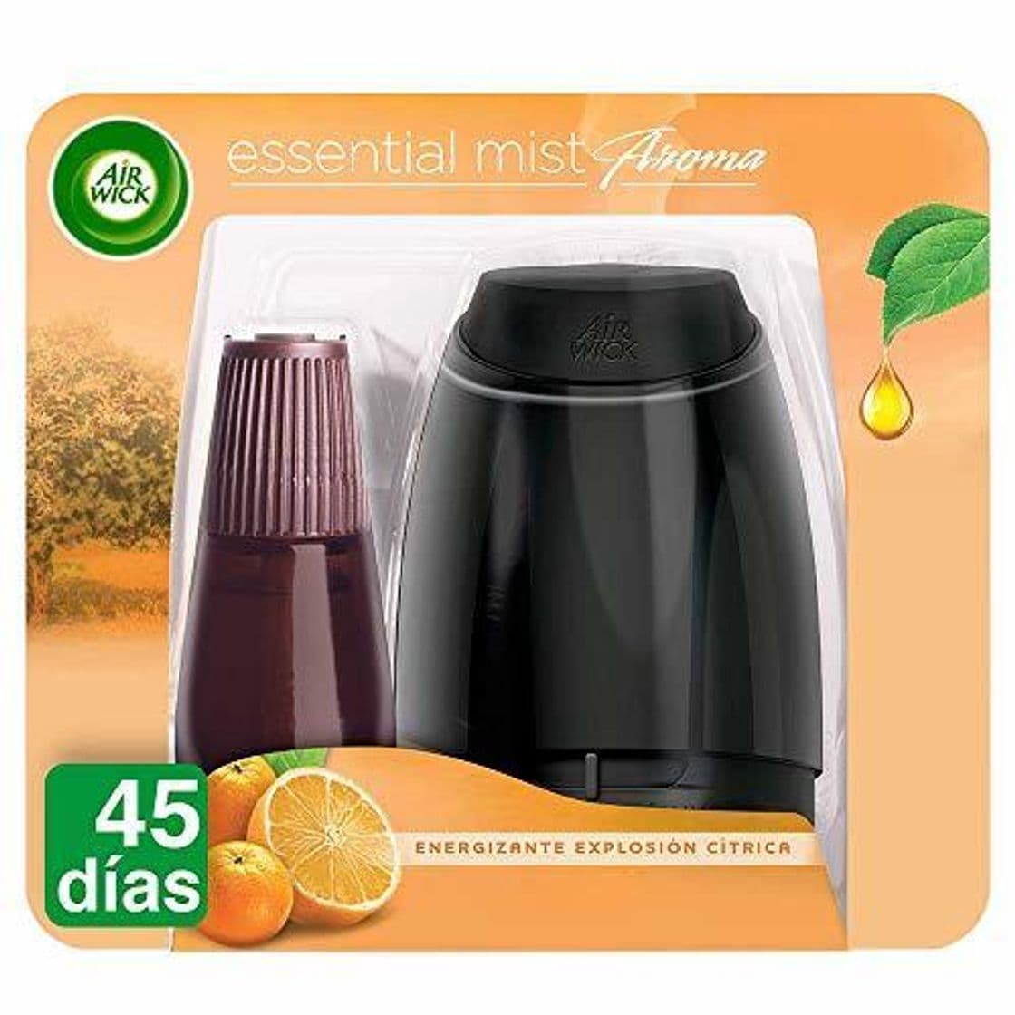 Beauty Air Wick Ambientador Essential Mist difusor de aceites Esenciales, Fragancia Explosión Cítrica,