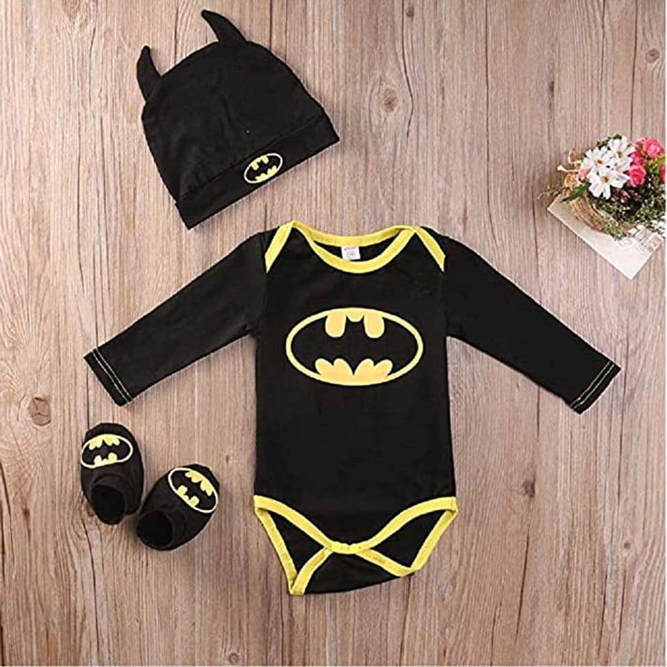 Fashion 3 Unids Ropa Bebe Verano BEB¨¦S Reci¨¦N Nacidos Bebe Ni?Os Batman Mamelucos