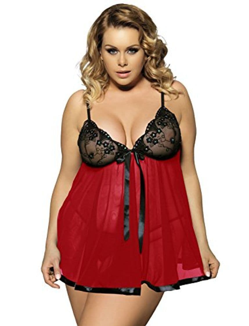 Producto Yummy Bee Lencería Babydoll Conjunto Ropa Dormir Ropa Interior Encaje Camisón Talla