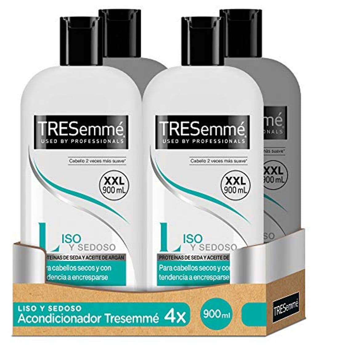 Belleza TRESemmé Acondicionador Liso y Sedoso - Paquete de 4 x 900 ml