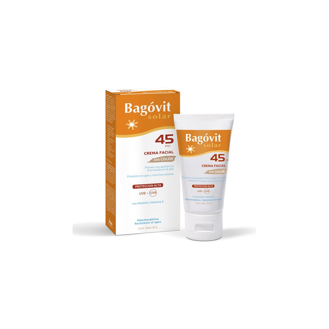 Producto Protector solar facial bagovit FPS 45