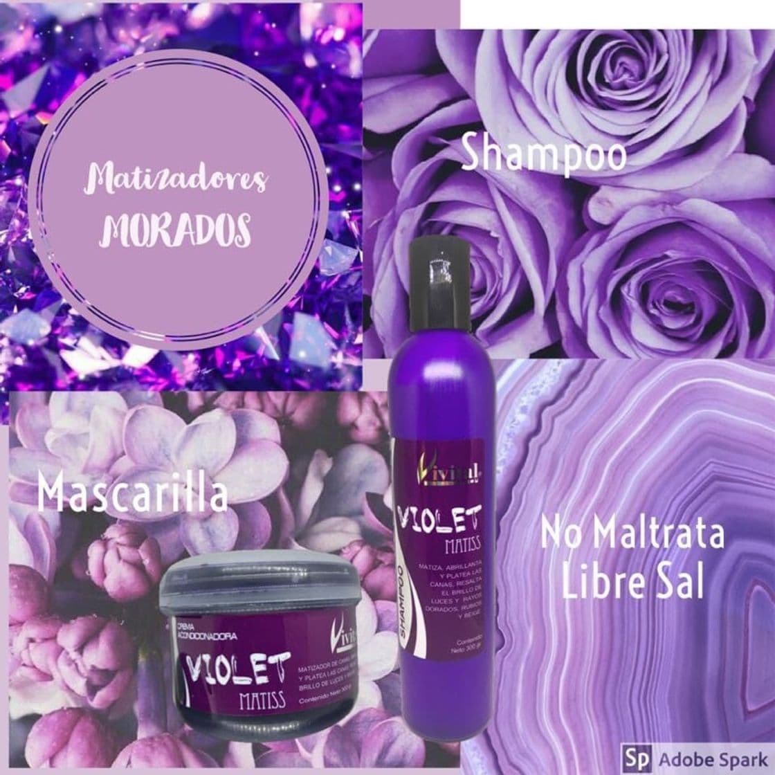 Moda Mascarilla Violeta 💜y Shampoo Violeta 