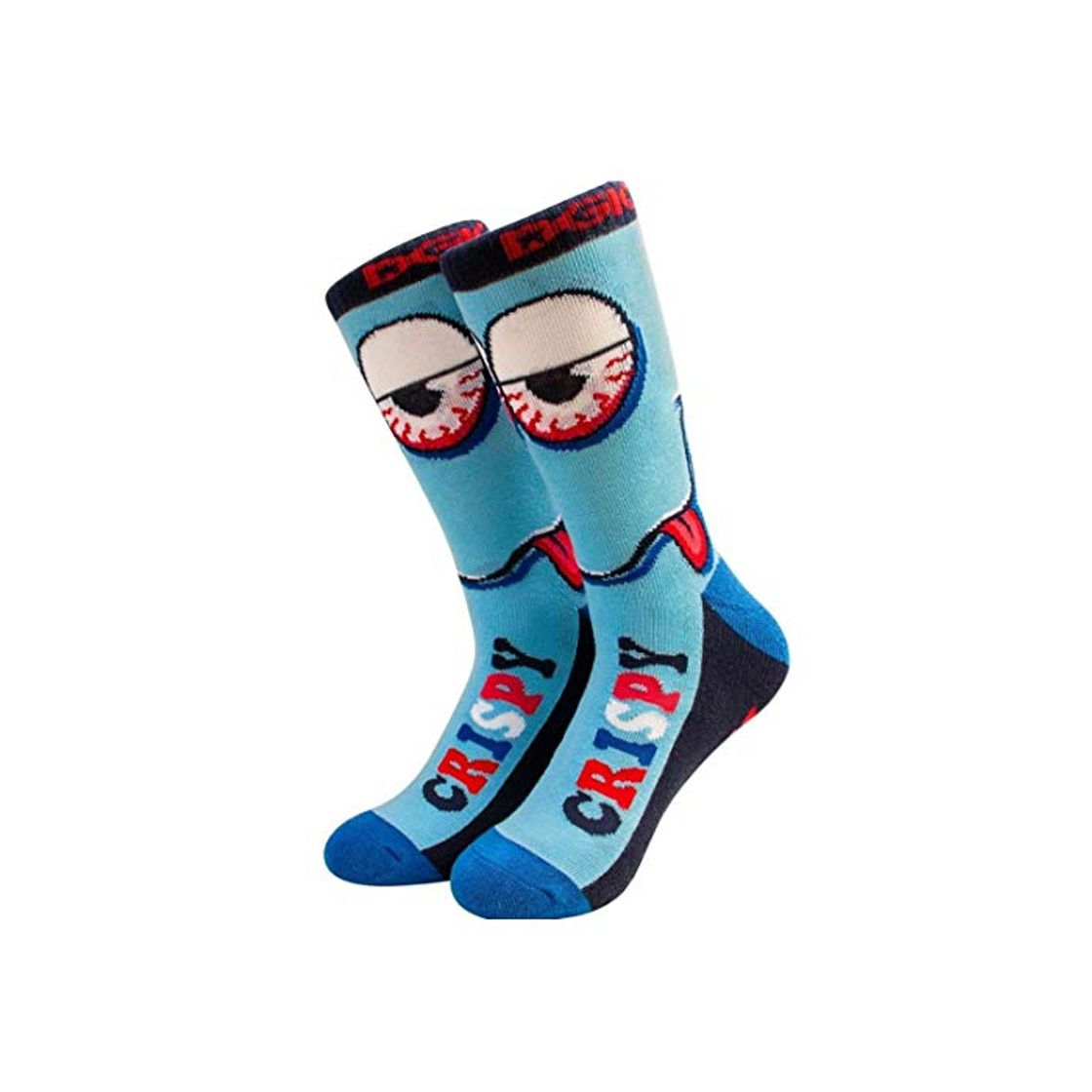 Fashion DGK Men's Crispy Crew Socks Blue