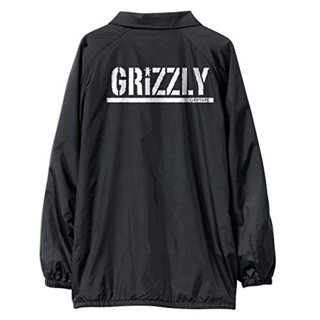 Fashion Grizzly Griptape Men's OG Bear Coaches Long Sleeve Jacket Black