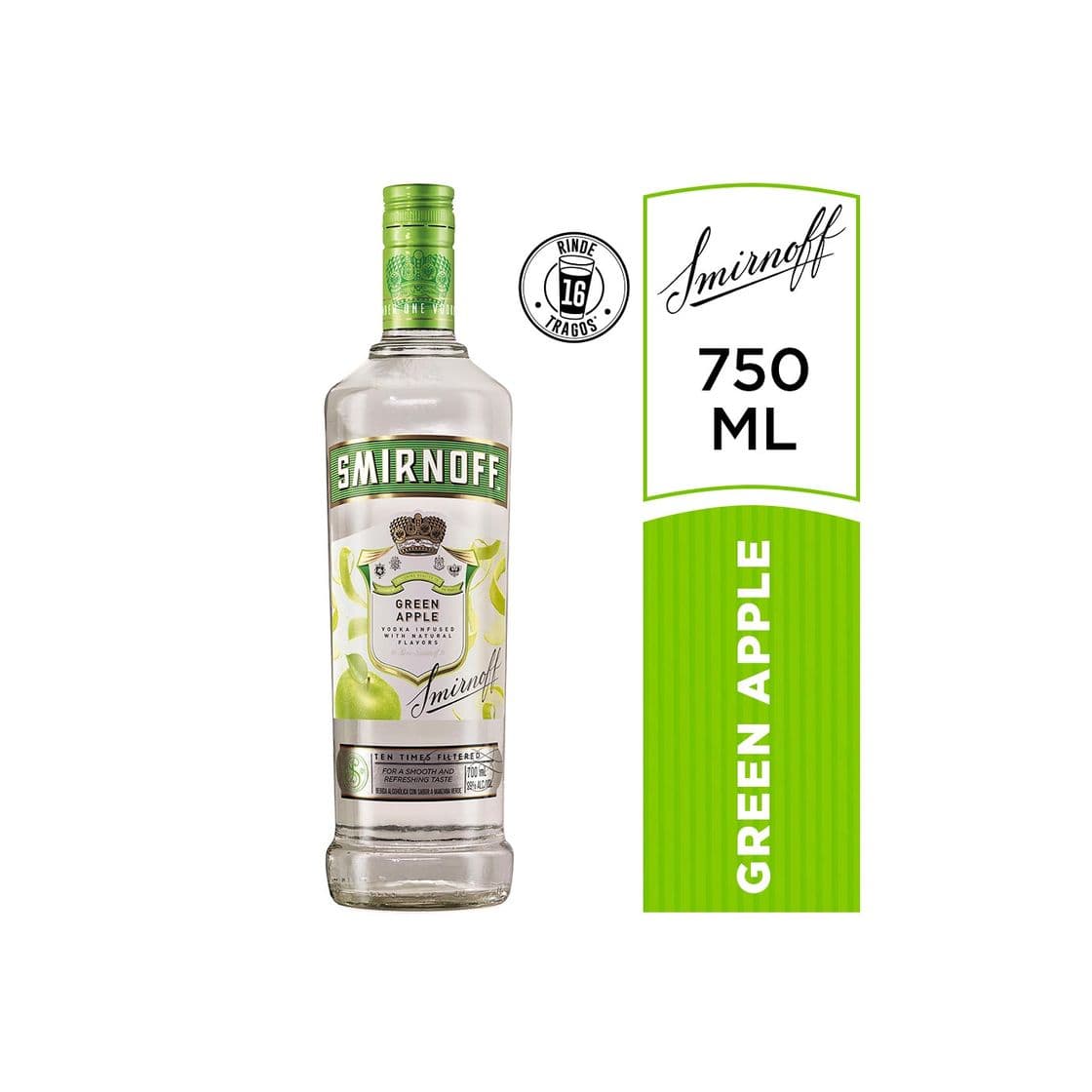 Product Smirnoff Vodka Green Apple 1 Litre