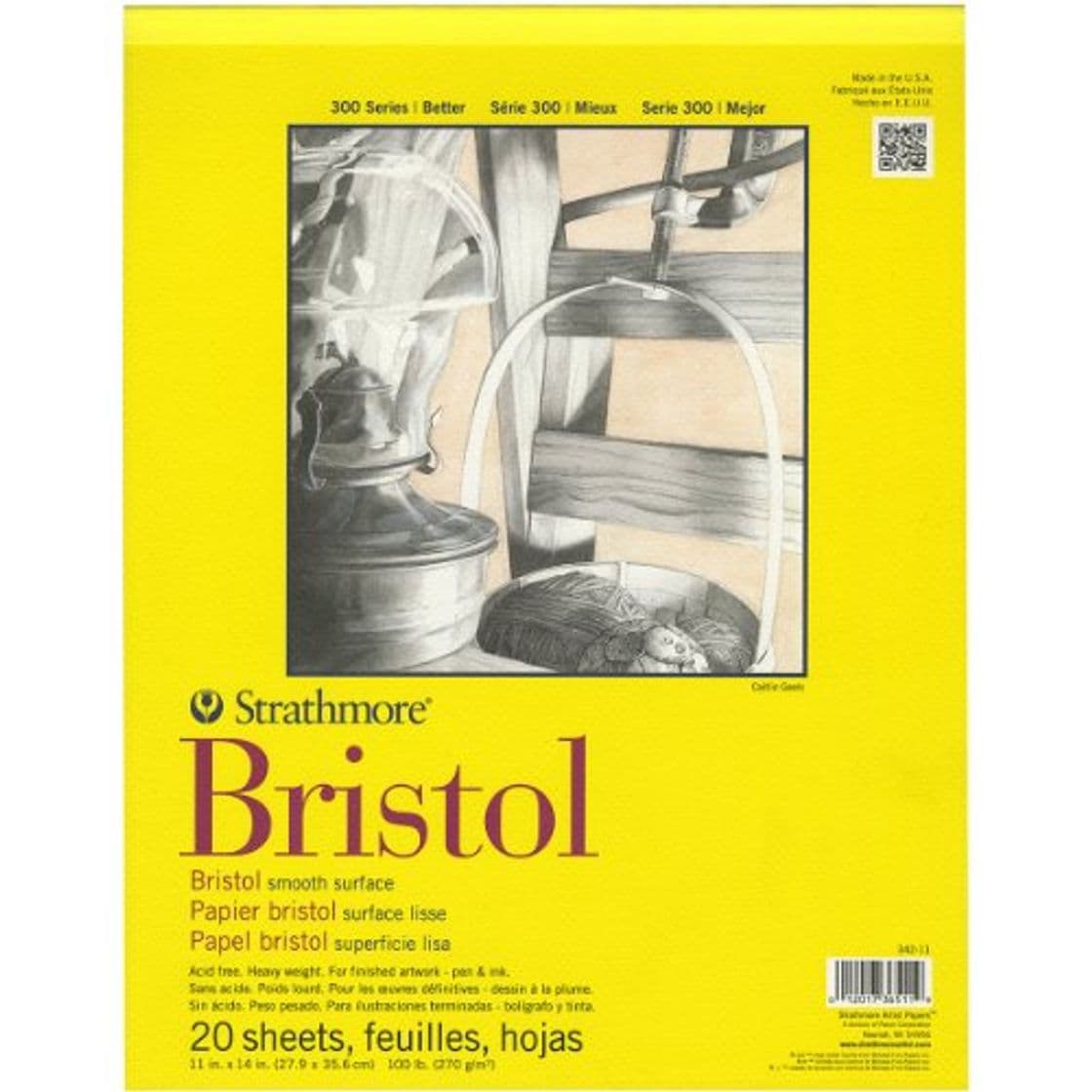 Producto Pro-Art Papel Papel Liso de Bristol Strathmore Pad 11 x 35