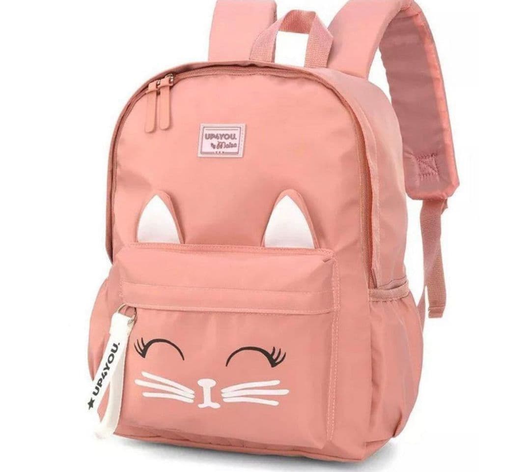 Moda Mochila Feminina Escolar Rosa Up4You Maisa Gatinho