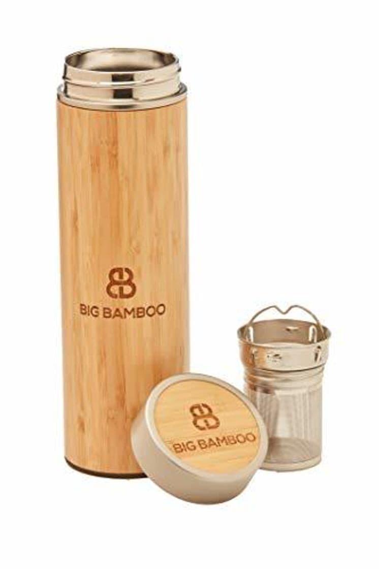 Producto Big Bamboo - Infusor/termo de acero inoxidable aislado al vacío para bebidas