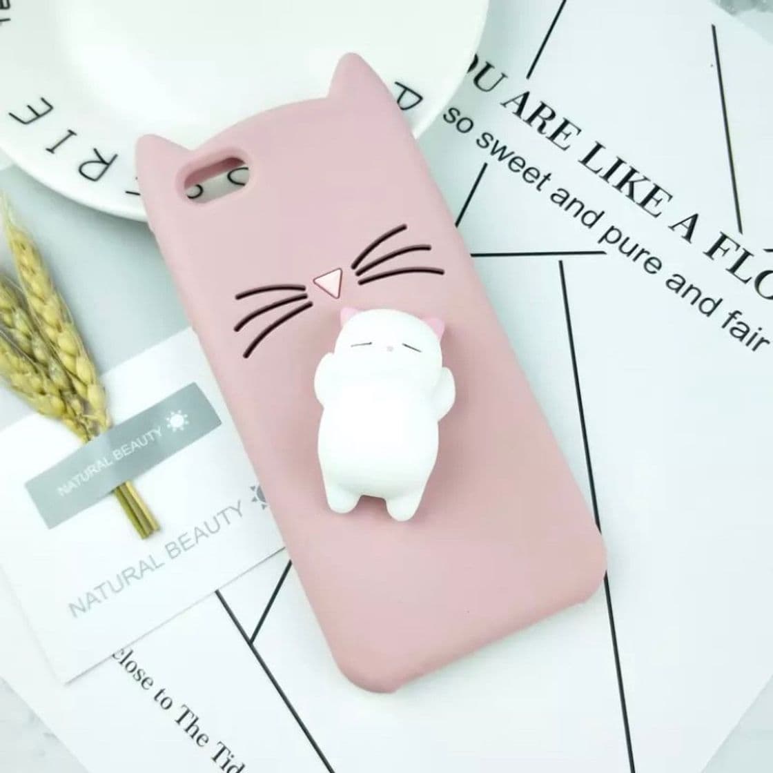 Moda Carcasa con gato Squishy 3D iPhone 🐱📲