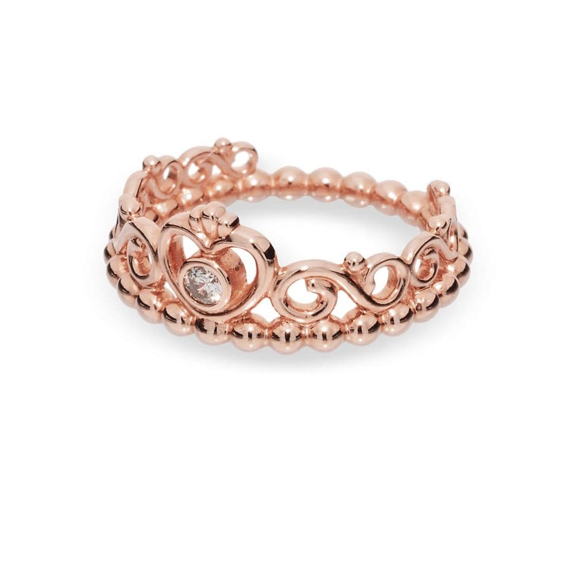 Moda PANDORA Anillo Tiara de mi Princesa Rose 180880CZ-56