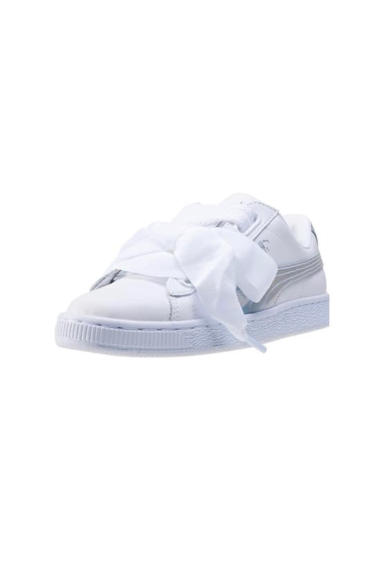 Fashion Puma Basket Heart Patent Wn's, Zapatillas para Mujer, Blanco