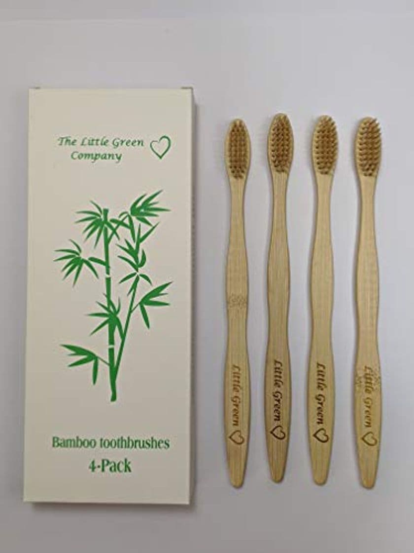 Product The Little Green Company - Cepillo de dientes de bambú suave biodegradable