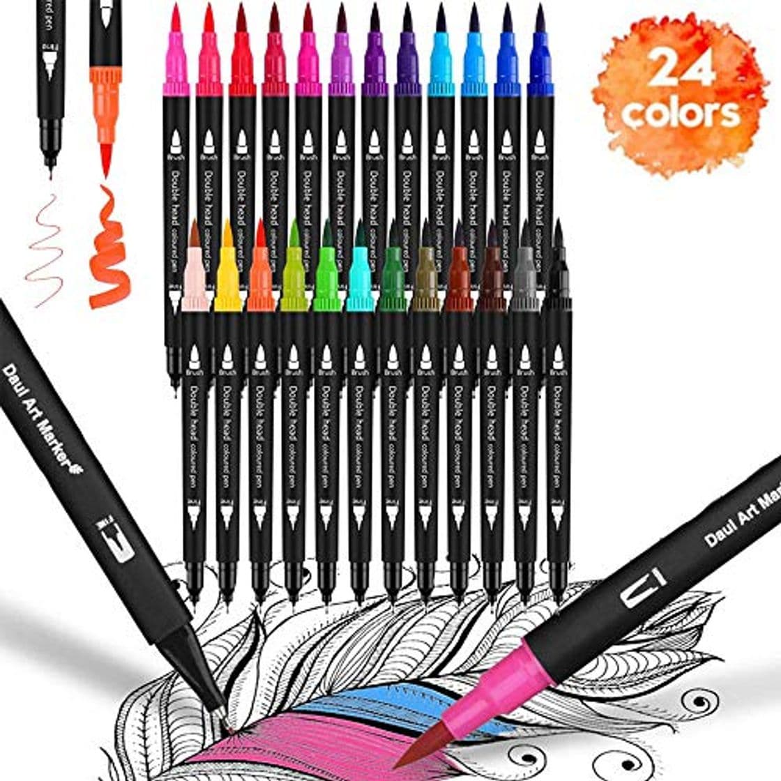 Product 24 Boligrafos para Colorear Punta de Fieltro