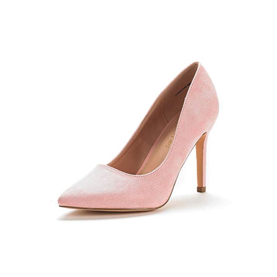 Moda DREAM PAIRS Zapatos de Tacón Alto Pump para Mujer Rosa Ante 41