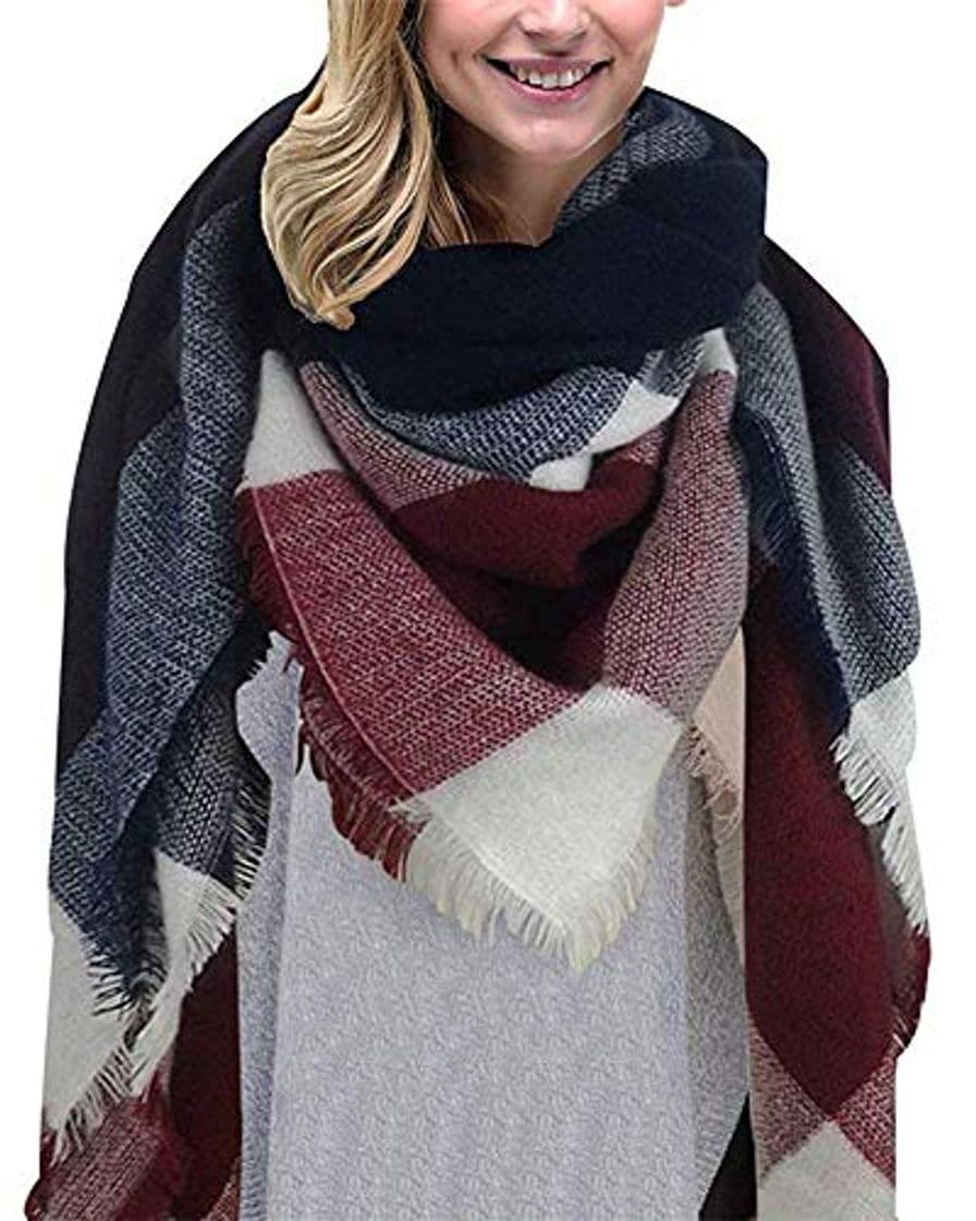 Fashion heekpek Bufandas Mujer Invierno Grib Grande Chal Cálido Moda Bufandas Largas de