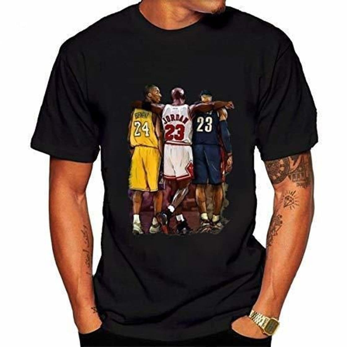 Fashion Playera de Manga Corta para Hombre NBA Lebron James Kobe Bryant Michael