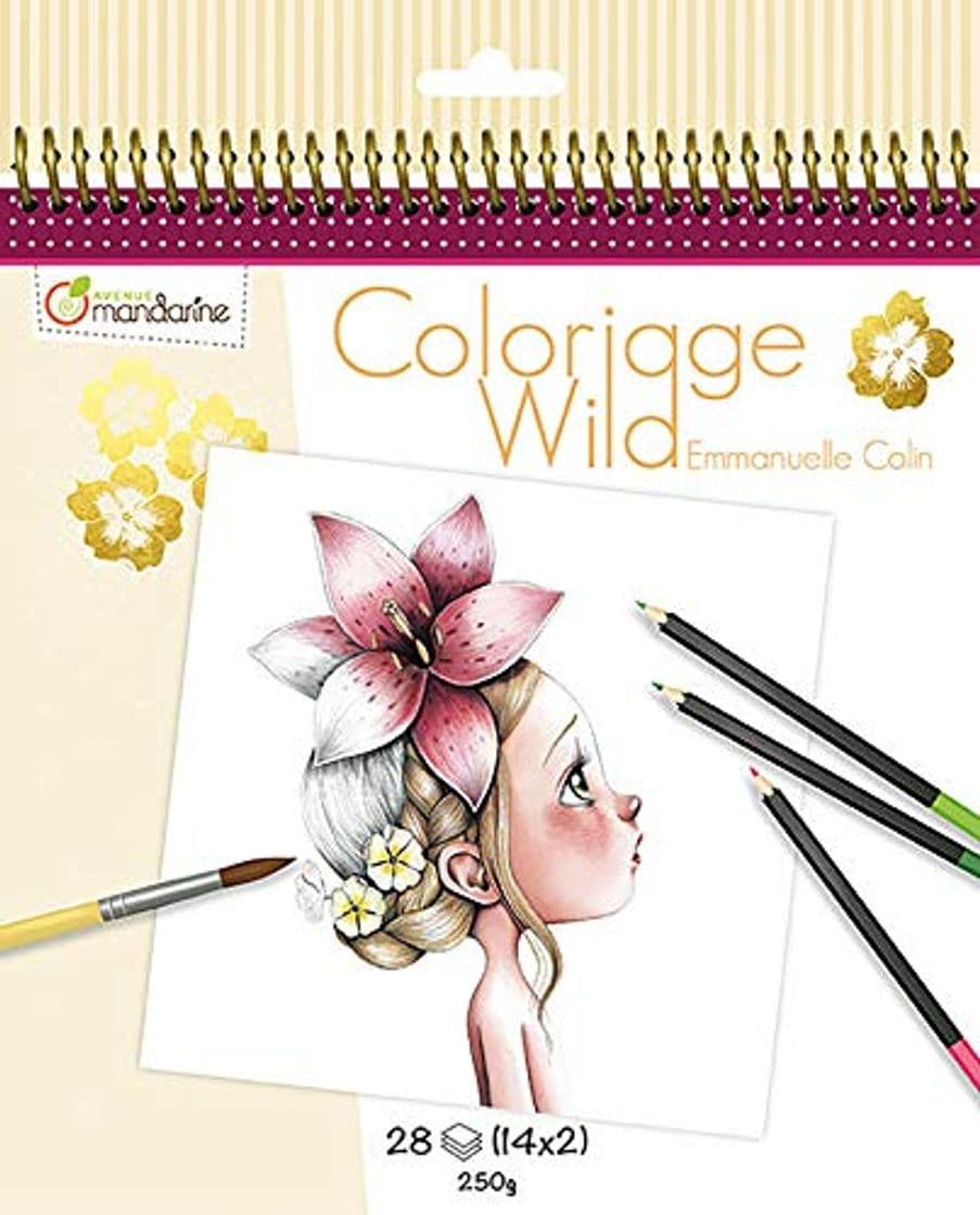 Product Avenue Mandarine - Cuaderno de colorear Wild by Emmanuelle Colin