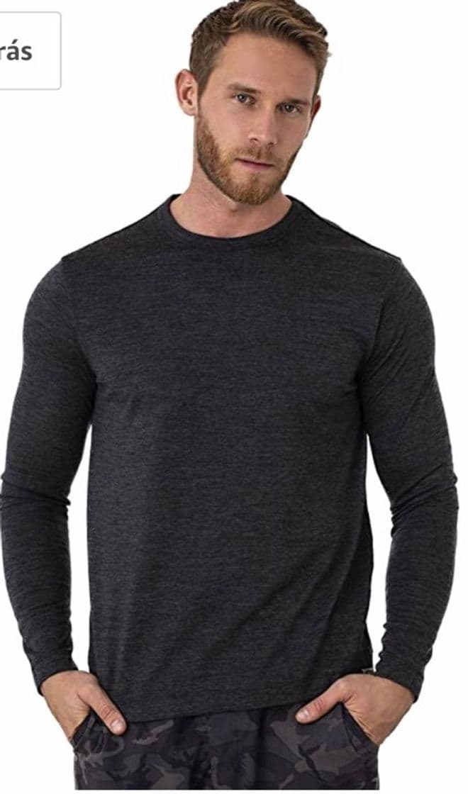 Moda Camiseta térmica de manga larga para hombre (100% lana)