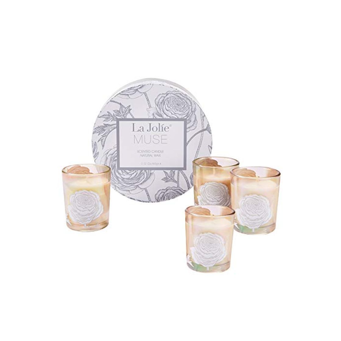 Home La Jolíe Muse Juego de 4 Velas aromatizadas de Regalos