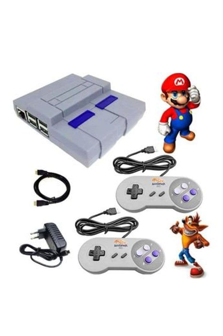 Fashion Console Super Nintendo Raspberry SNES + 9000 Jogos.