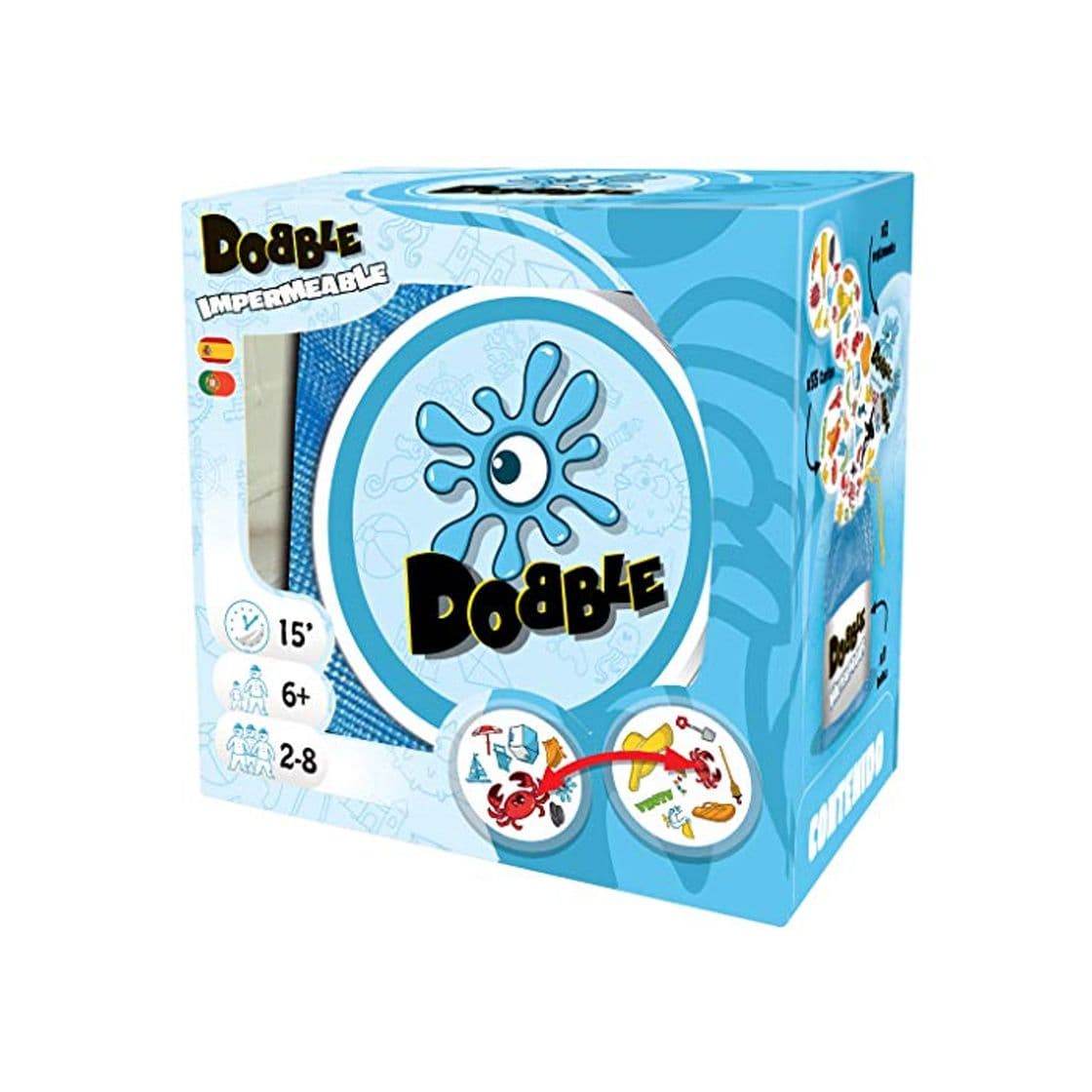 Product Asmodee - Dobble Waterproof, Juego de cartas impermeable