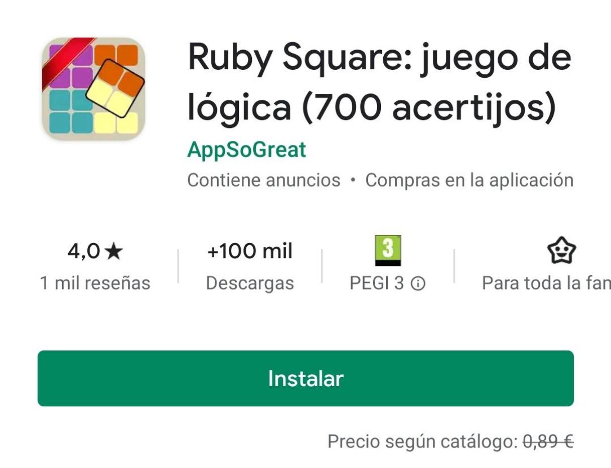 App Ruby Square: logical puzzle game (700 levels) - Apps 