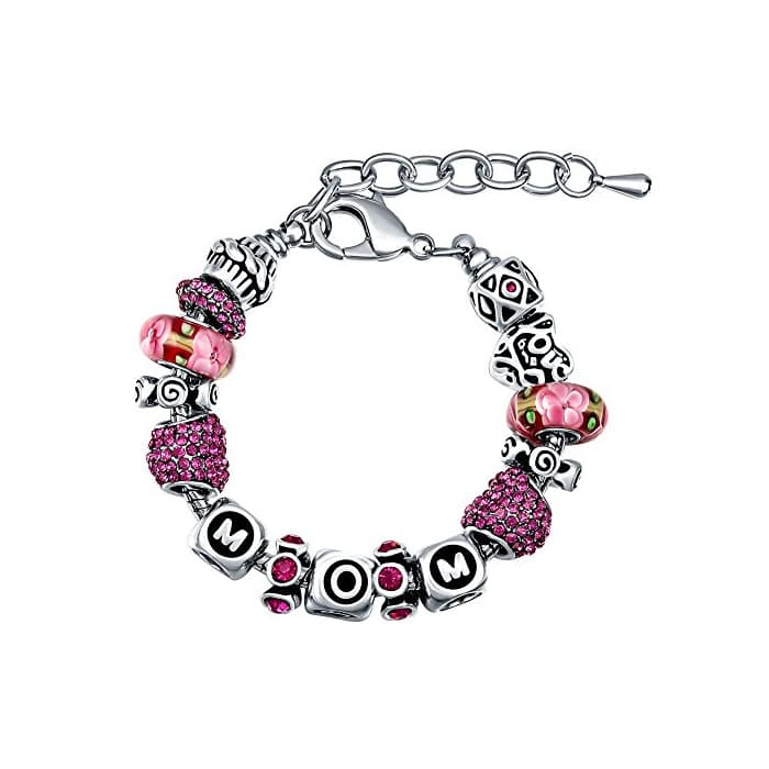 Product MANBARA En Forma de corazón Cristal Pulsera Moda Retro para mamá en