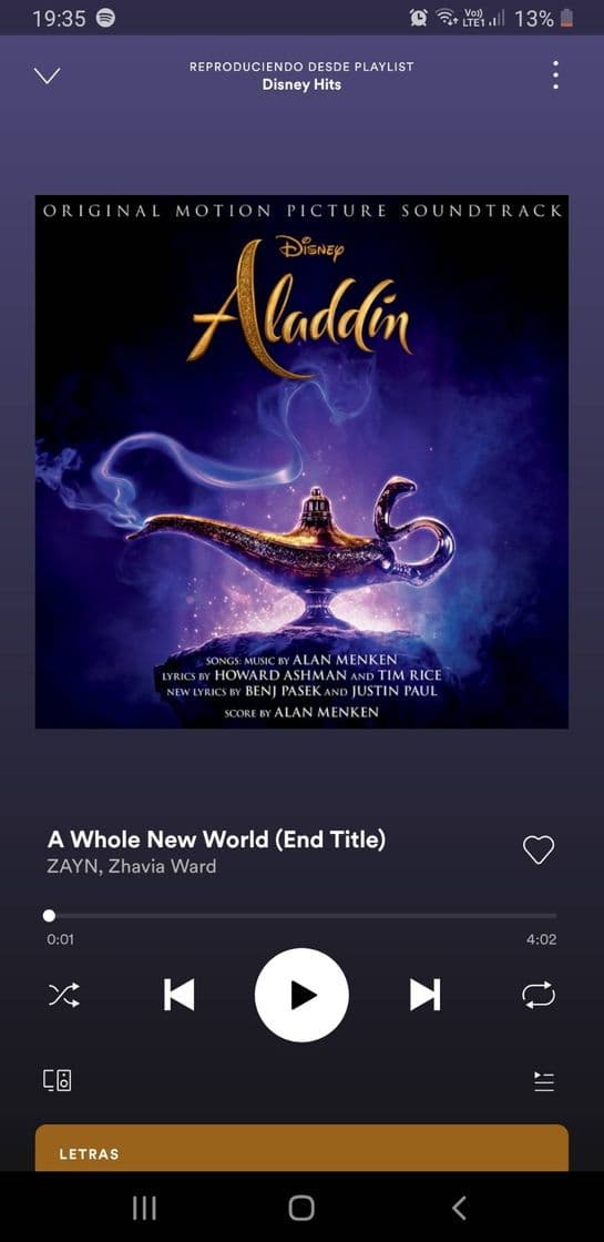 Music A whole new world -Aladdin