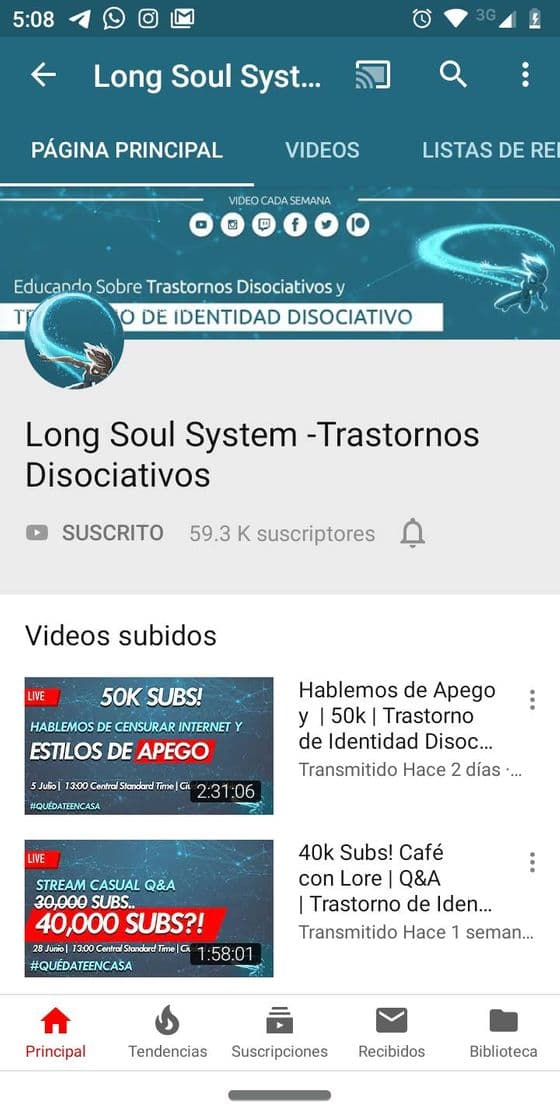 Fashion Canal de YouTube sobre el Trastorno de Identidad Disociativo