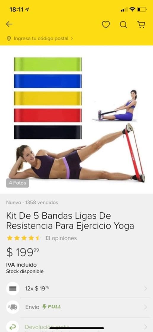 Producto Ligas de resistencia 