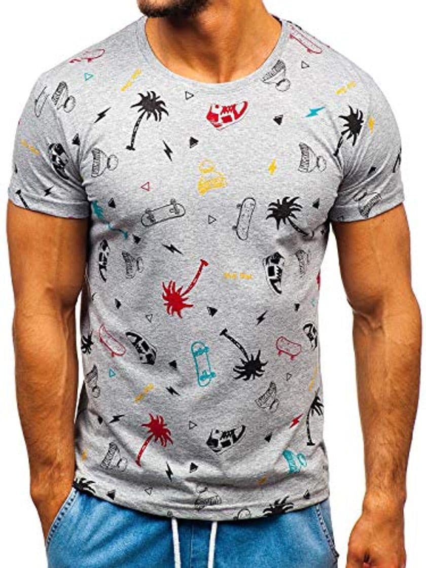 Product BOLF Hombre Camiseta de Manga Corta Escote Redondo Impresión Estilo Diario 1150