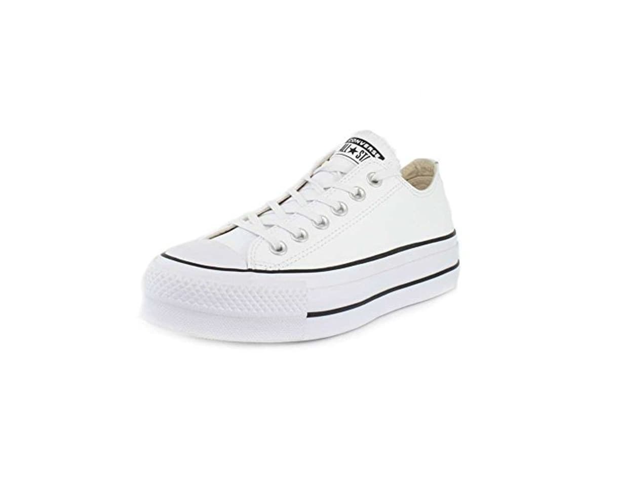 Fashion Converse Chuck Taylor CTAS Lift Clean Ox, Zapatillas para Mujer, Blanco