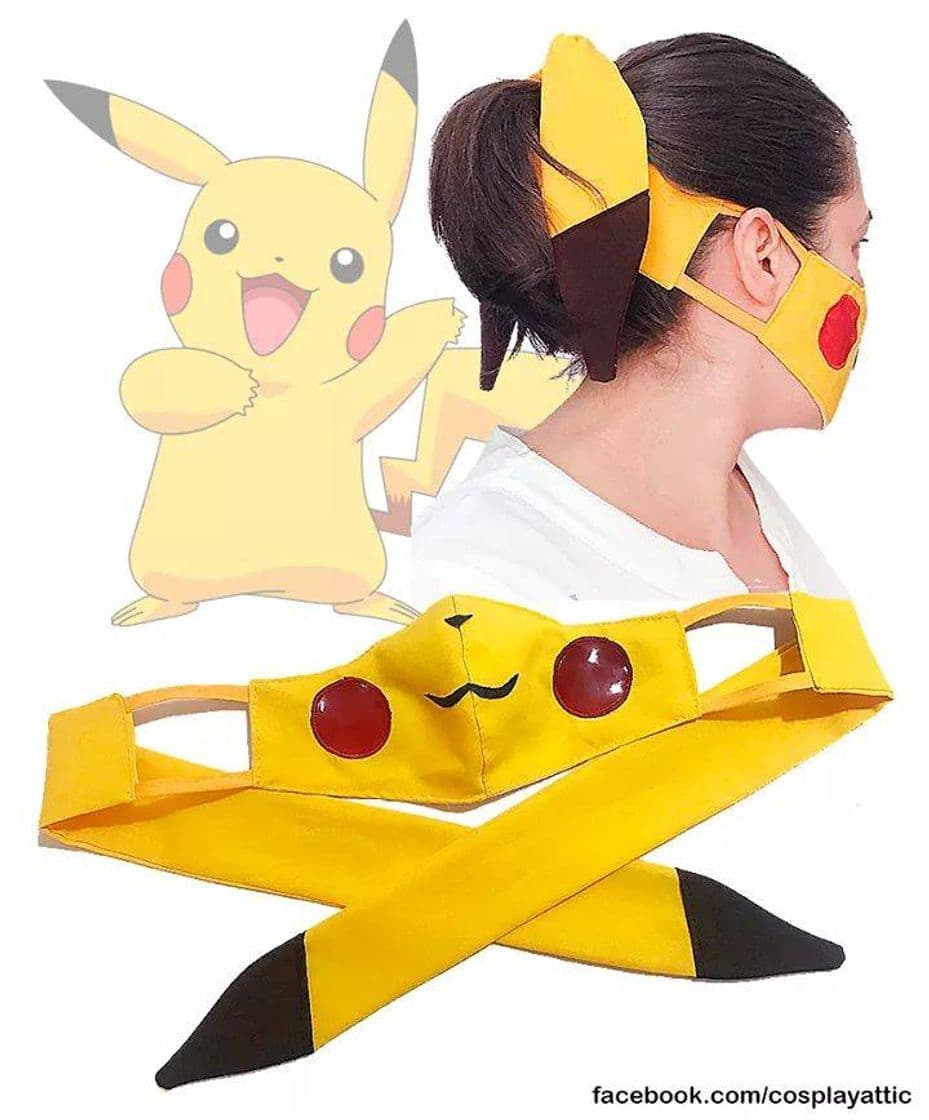 Moda Cubrebocas pikachu