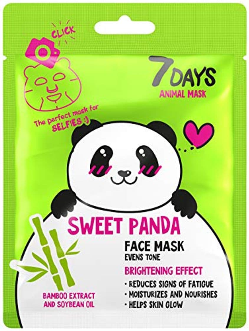 Producto 7DAYS Animal Masks 1 pieza de Máscaras Faciales de Animales Panda Hydrated