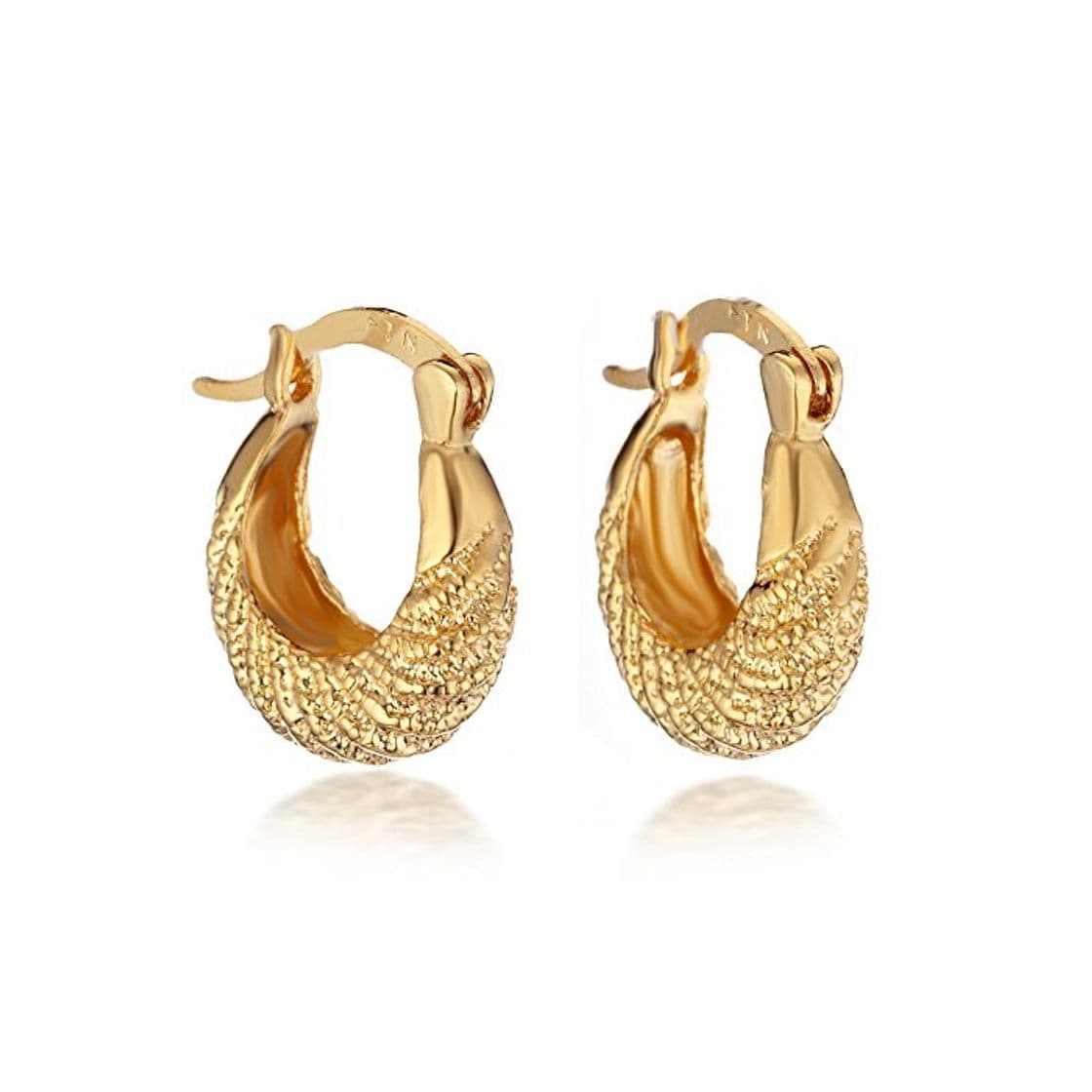 Producto Gemini Mujer 18K Oro Amarillo Relleno Relleno Aro Pendientes Huggie Para Mujeres Día De San Valentín Gm067