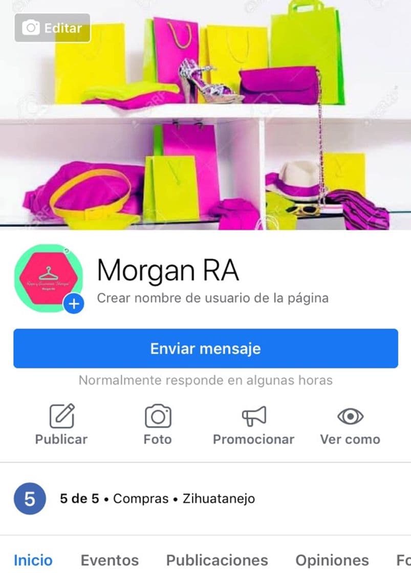 Lugar Ropa y Accesorios “Morgan” 