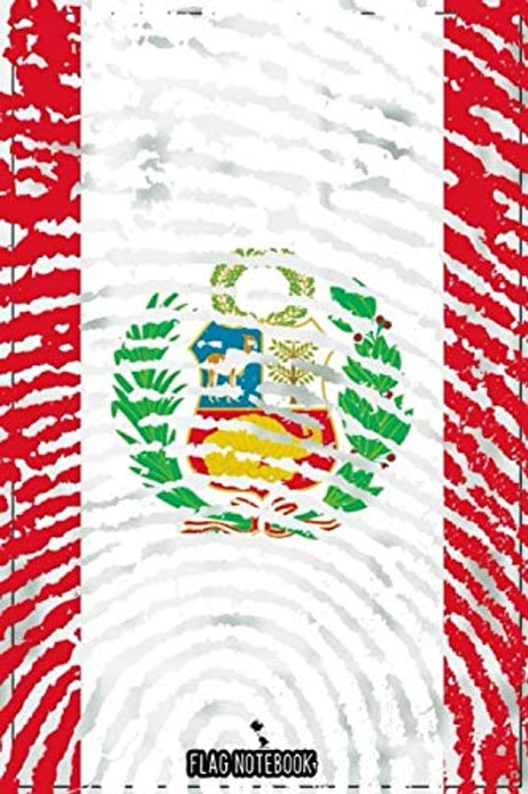 Libro Flag Notebook: Peru Flag Notebook ~ 100 page Journal with Peru national