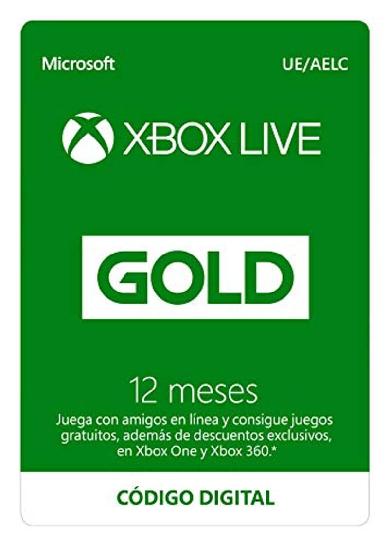 Producto Suscripción Xbox Live Gold - 12 Meses