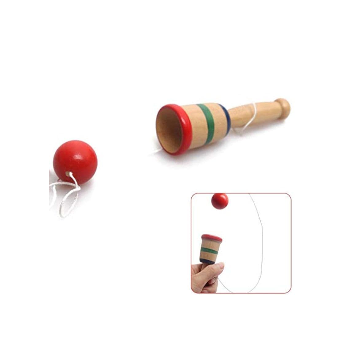 Product LAQI Creativa Kendama Balero Juguetes Juguete de Madera Catch Juego de Habilidad artesanales Regalos para los niños