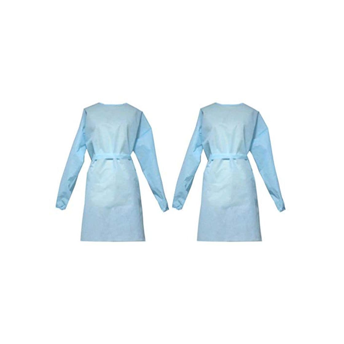 Fashion TOYANDONA 2 Piezas Bata Médica Bata de Aislamiento Desechable Bata de Aislamiento No Tejida Batas Protectoras Generales para Laboratorios de Industrias Hospitalarias