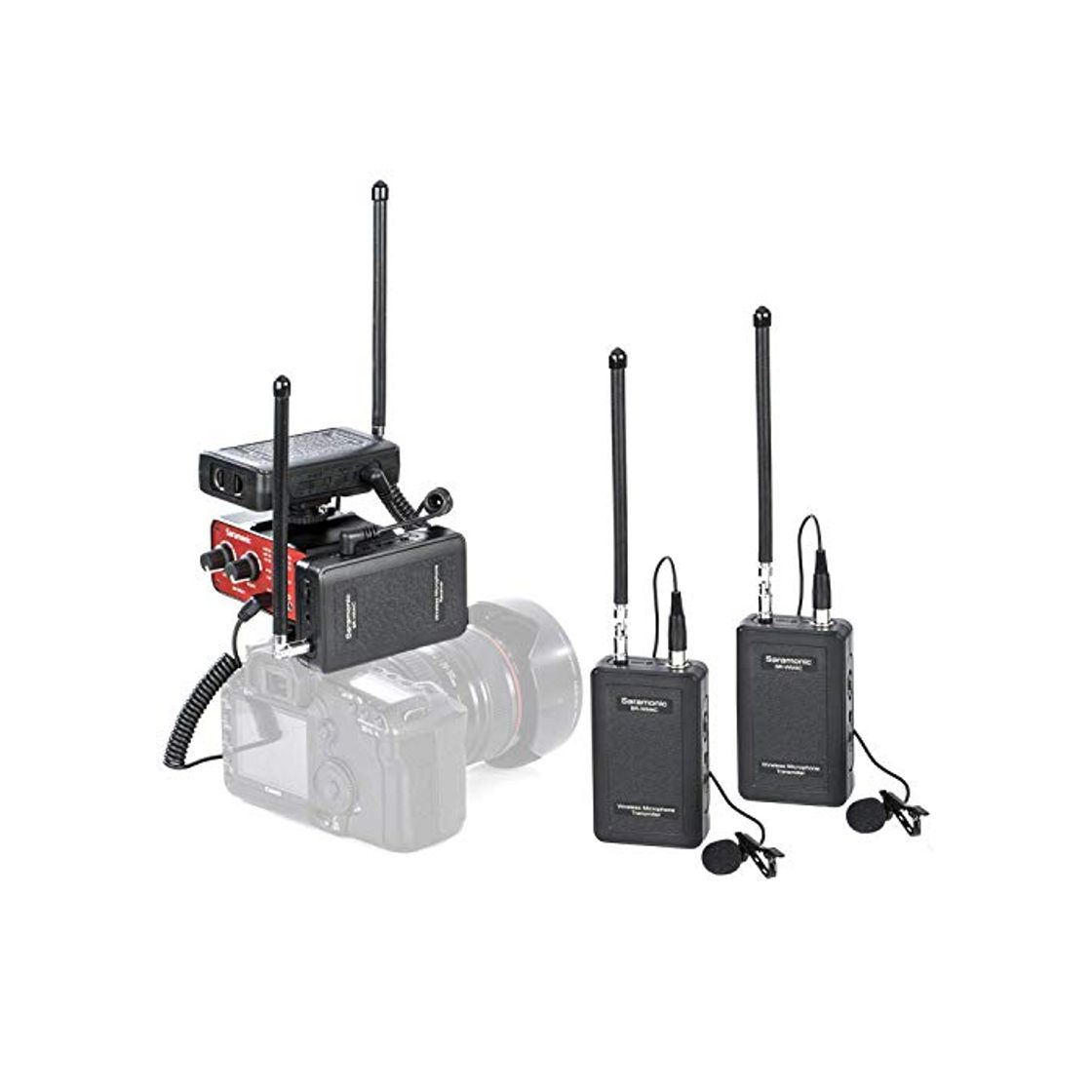 Producto Saramonic VHF Dual Wireless Lavalier Microphone System 2 transmisores