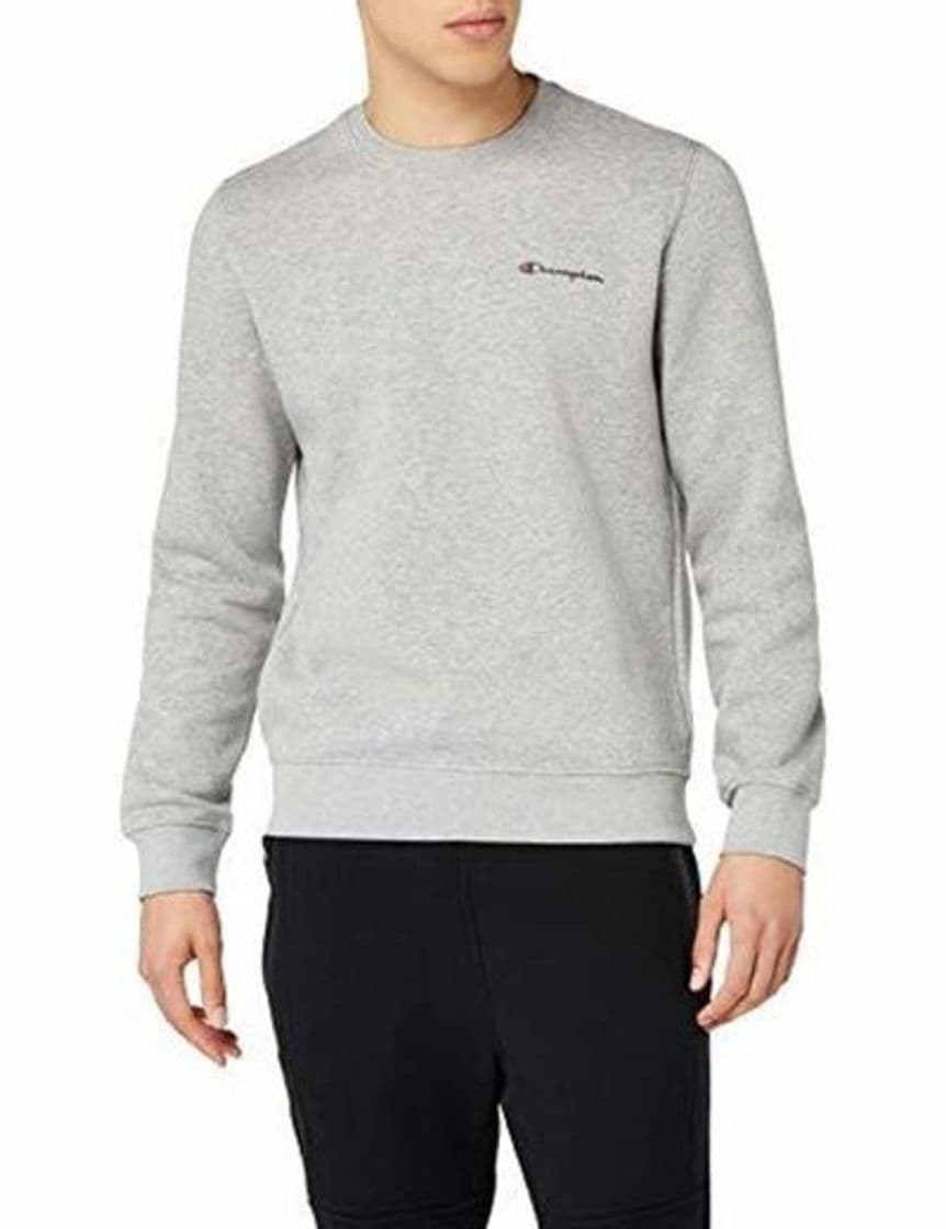 Fashion Champion Classic Small Logo para Hombre Sudadera, Gris