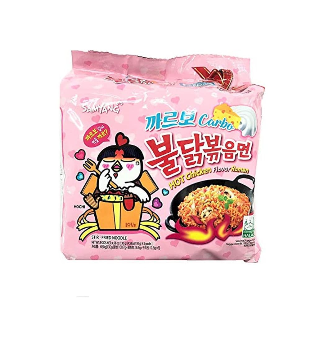 Producto Samyang carbo fuego buldak nuclear fideos fritos picante super caliente de 5 paquetes