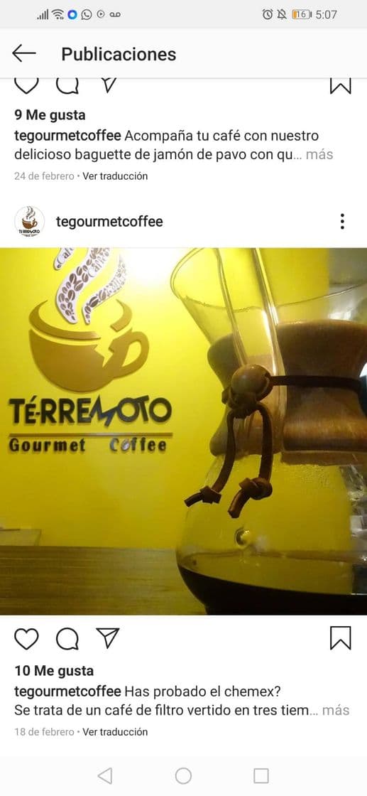 Restaurantes TÉ-RREMOTO Gourmet Coffe 