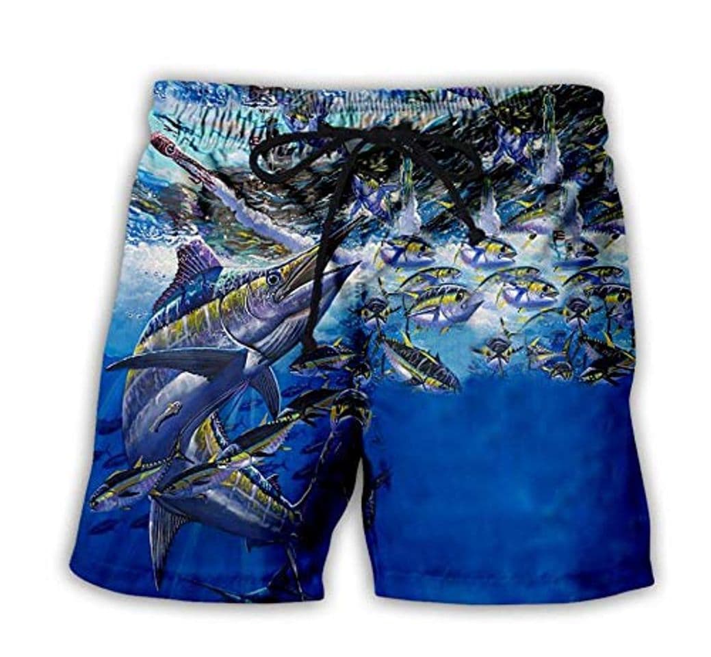 Producto Fondo De Peces Marinos Pintados Bañador De Hombre Secado Rápido Suelto Pantalones