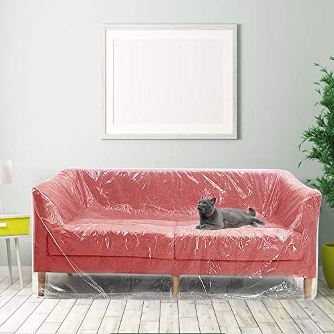 Producto DECARETA Protector de Sillón de Plástico Transparente Plástico Cubretodo de Polietileno Transparente 3M * 2 M PE Funda De Sofá A Prueba De Polvo Impermeable para protección a Largo Plazo