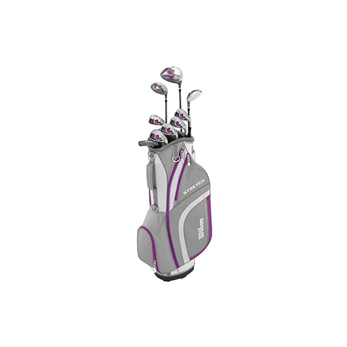 Producto Wilson, Set completo para principiantes, 9 palos de golf con carro, Mujer