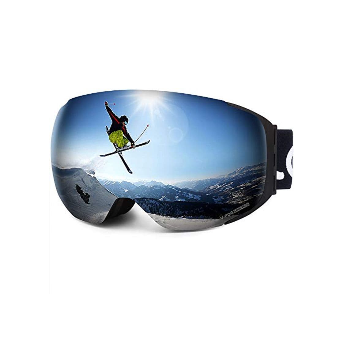 Producto LEMEGO Gafas de Esquí, Gafas de Snowboard Sin Marco magnético Intercambiable 100%